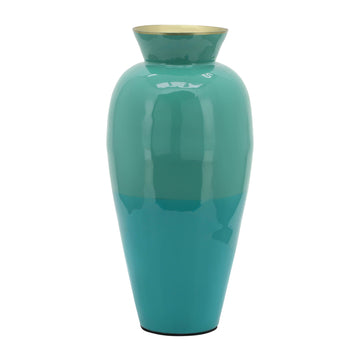 Metal Posy Vase 12" - Green