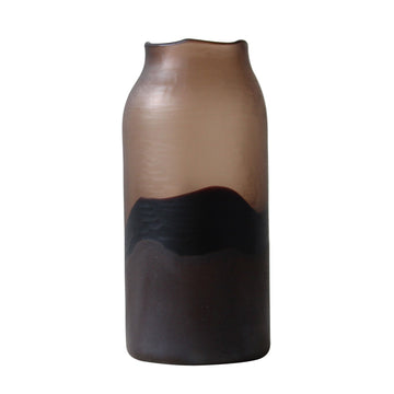 15" Mason Large Glass Vase - Brown