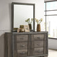 Janine - 6-Drawer Dresser With Mirror - Gray