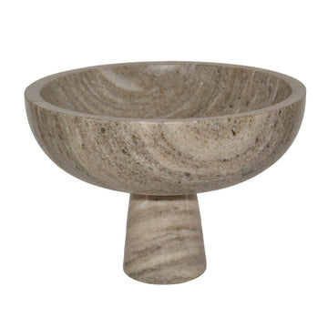 13" Dafne Marble Bowl - Ivory / Beige