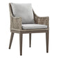 Grenada - Outdoor Wicker And Aluminum Dining Chair With Cushions (Set of 2) - Beige / Gray