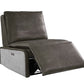 Metier - Recliner - Gray Top Grain Leather & Aluminum