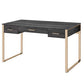 Perle - Vanity Desk - Champagne Gold & Black Finish