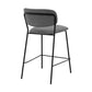 Carlo - 26" Metal Counter Height Bar Stool - Gray / Black