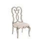 Esteban - Side Chair (Set of 2) - Ivory Velvet & Antique Champagne Finish