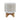 Chevron Planter With Wood Stand 8" - Beige