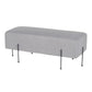 Daniella - Bench - Black Metal And Gray Fabric