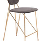 Georges - Counter Stool (Set of 2) - Gray / Gold