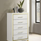 Lucia - 5-Drawer Bedroom Chest - White