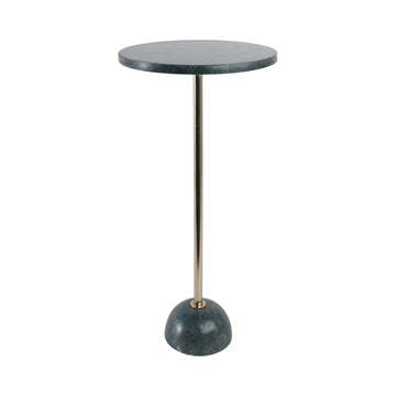 Marble Ball Base Accent Table - Green / Gold