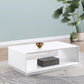 Paseo - Rectangular Cocktail Coffee Table - White High Gloss