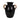 Terracotta 12"H Eared Vase - Black