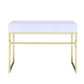 Coleen - Vanity Desk - White & Brass Finish