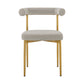 Shannon - Dining Chair (Set of 2) - Gold Brushed / Taupe