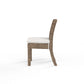 Havana - Armless Dining Chair, With Self Welt - Canvas Flax / Dark Brown