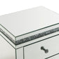 Noralie - Accent Table - Mirroed & Faux Diamonds