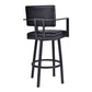 Balboa - 26" Counter Height Swivel Bar Stool With Arms - Vintage Black