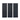 20" x 59" Endicott Dimensional Plaster Wall Art (Set of 3) - Black
