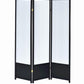 Calix - 3-Panel Folding Floor Screen - Translucent And Black