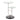 Trombone - Glam Side Table - Black Marble, Nickel And Clear Glass