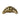 7" x 4" Metal Croissant - Gold