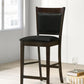 Jaden - Upholstered Counter Chair (Set of 2) - Black And Espresso