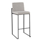 Fuji - High Back Barstool - Black Steel Legs