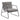 Casper - Arm Chair - Black Steel And Gray Noise Fabric