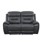 Lamruil - Loveseat - Gray Top Grain Leather