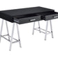 Coleen - Desk - Black High Gloss & Chrome