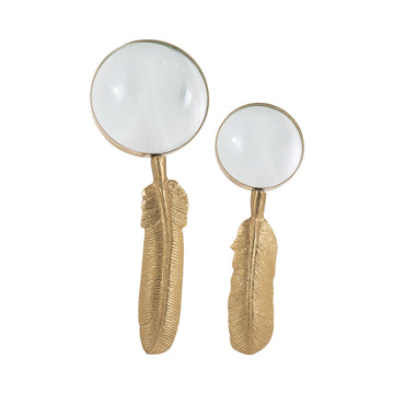 8" / 10" Buford Feather Magnifyers (Set of 2) - Gold