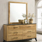 Kaywood - 6-Drawer Dresser And Mirror - Natural Pine