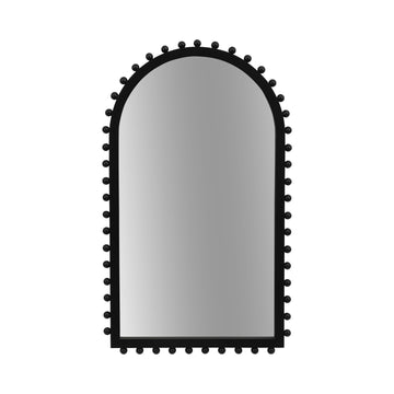 24" x 39" Beaded Arch Mirror - Black