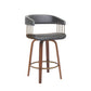 Topanga - Swivel Walnut Wood Stool