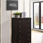 Carlton - 5-Drawer Bedroom Chest - Cappuccino