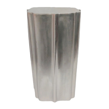 Minot Tall Drum Table - Silver