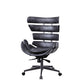 Megan - Executive Office Chair - Vintage Black Top Grain Leather & Aluminum