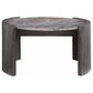 Gladstone - Round Faux Marble Top Coffee Table - Distressed Gray