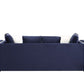 Virrux - Sofa - Blue Velvet & Gold Finish