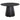 Camden - Round Faux Marble Top Dining Table - Black