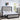 Nicola - Eastern King Bed - Silver Synthetic Leather & Black