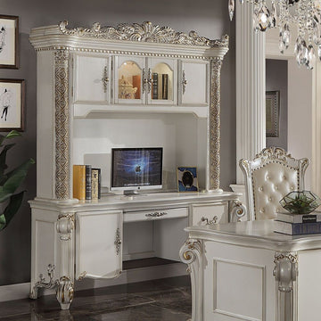 Vendome - Computer Desk & Hutch - White