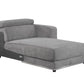 Alwin - Chaise - Dark Gray Fabric