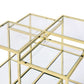 Uchenna - Coffee Table - Clear Glass & Gold Finish