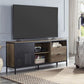 Nantan - TV Stand - Rustic Oak & Black Finish - 28"