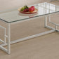 Merced - Rectangular Glass Top Coffee Table - Nickel