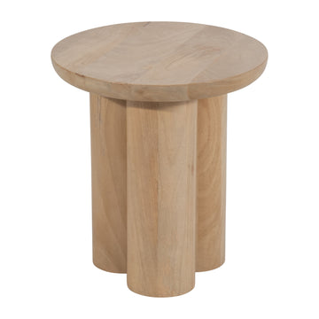 Wood Modern Farmhouse Side Table 18" - Natural