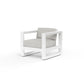 Newport - Club Chair, No Welt - Cast Silver / White