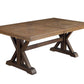 Pascaline - Dining Table - Gray Fabric, Rustic Brown & Oak Finish
