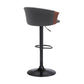 Lydia - Adjustable Walnut Wood Bar Stool